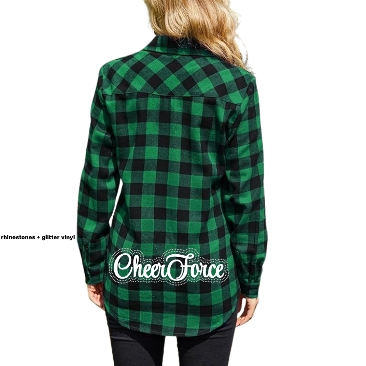 CHEERFORCE FLANNEL W/ RHINESTONES