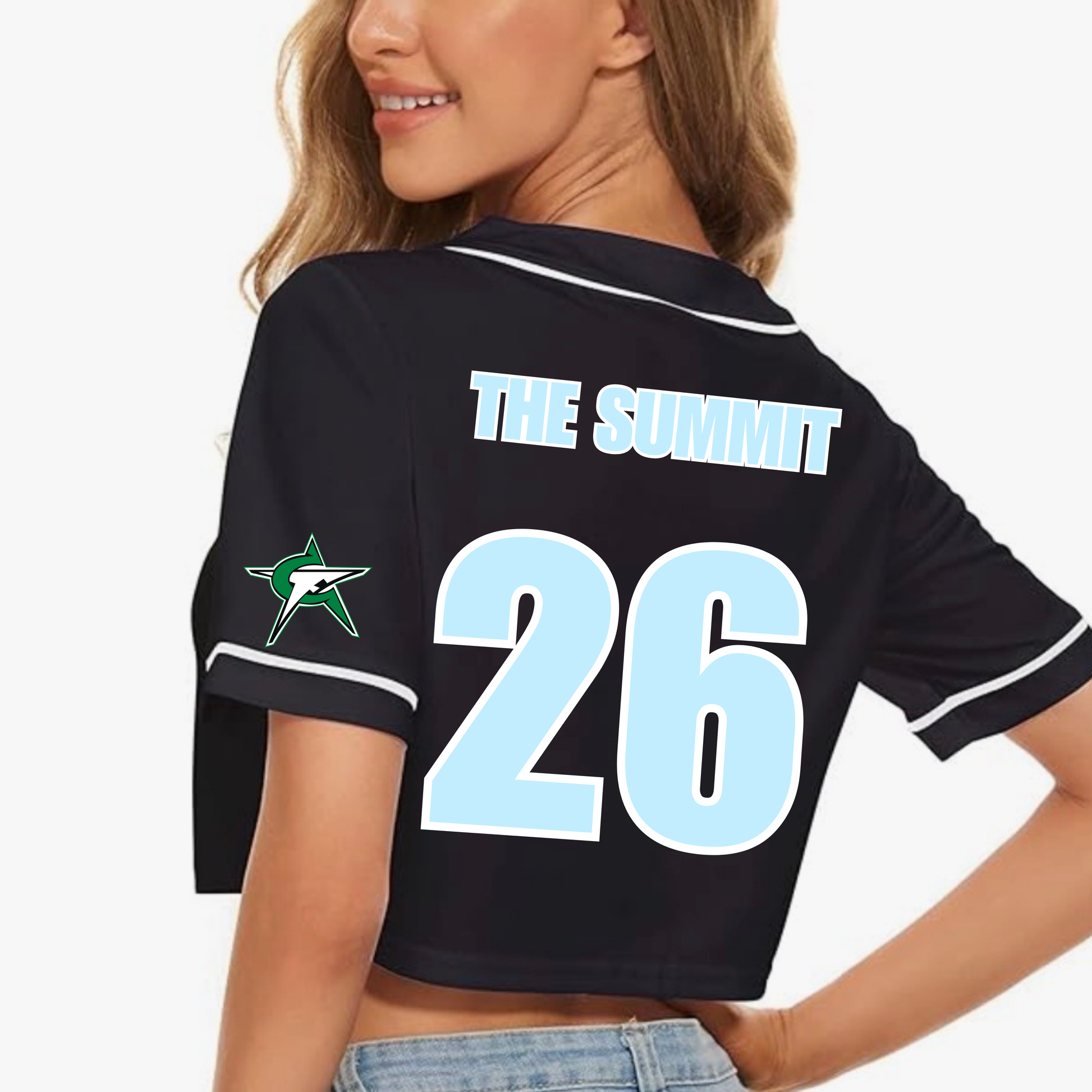 Custom Summit Team Cropped Jersey Glitter